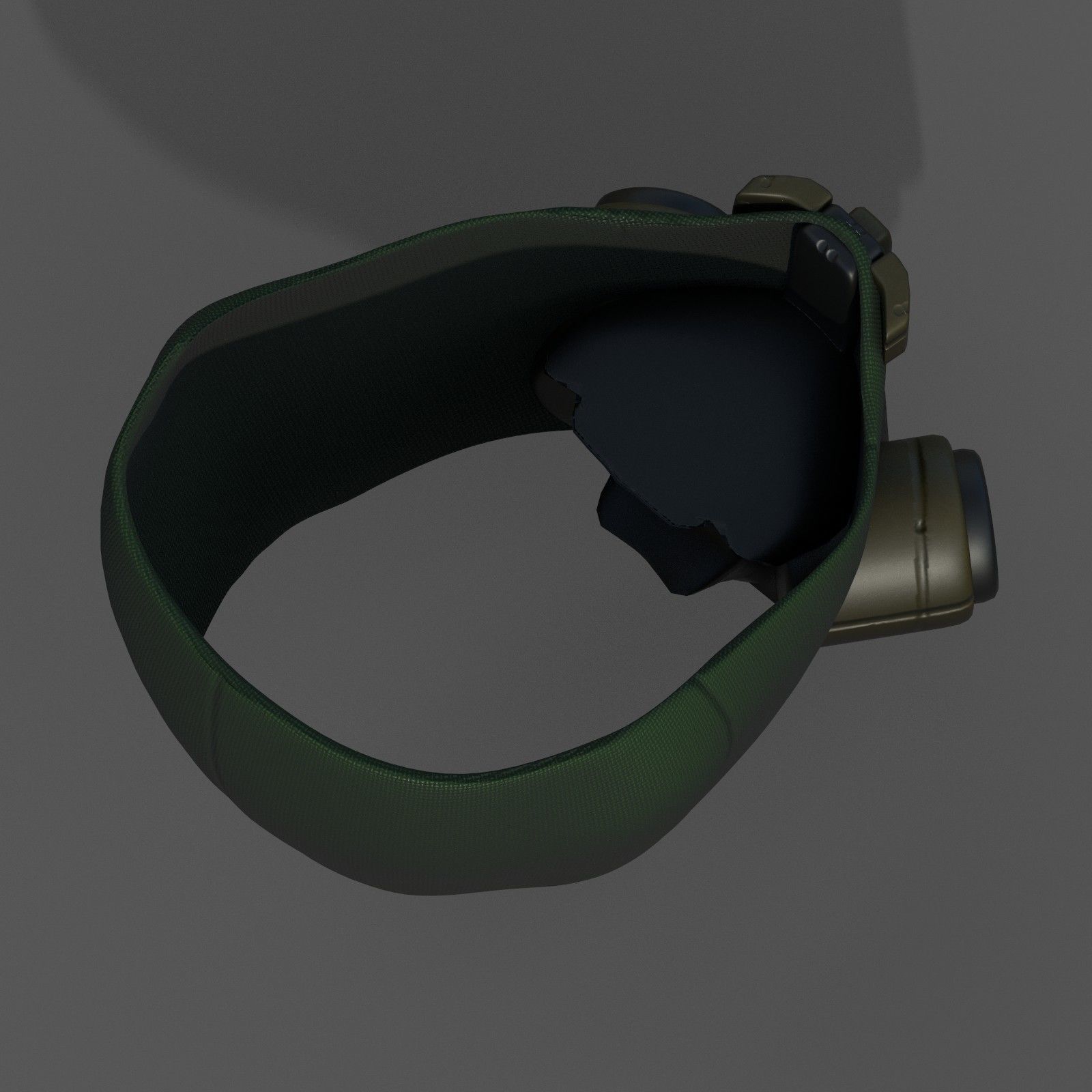 Gas mask respirator scifi futuristic 3d Low-poly 3D model_2