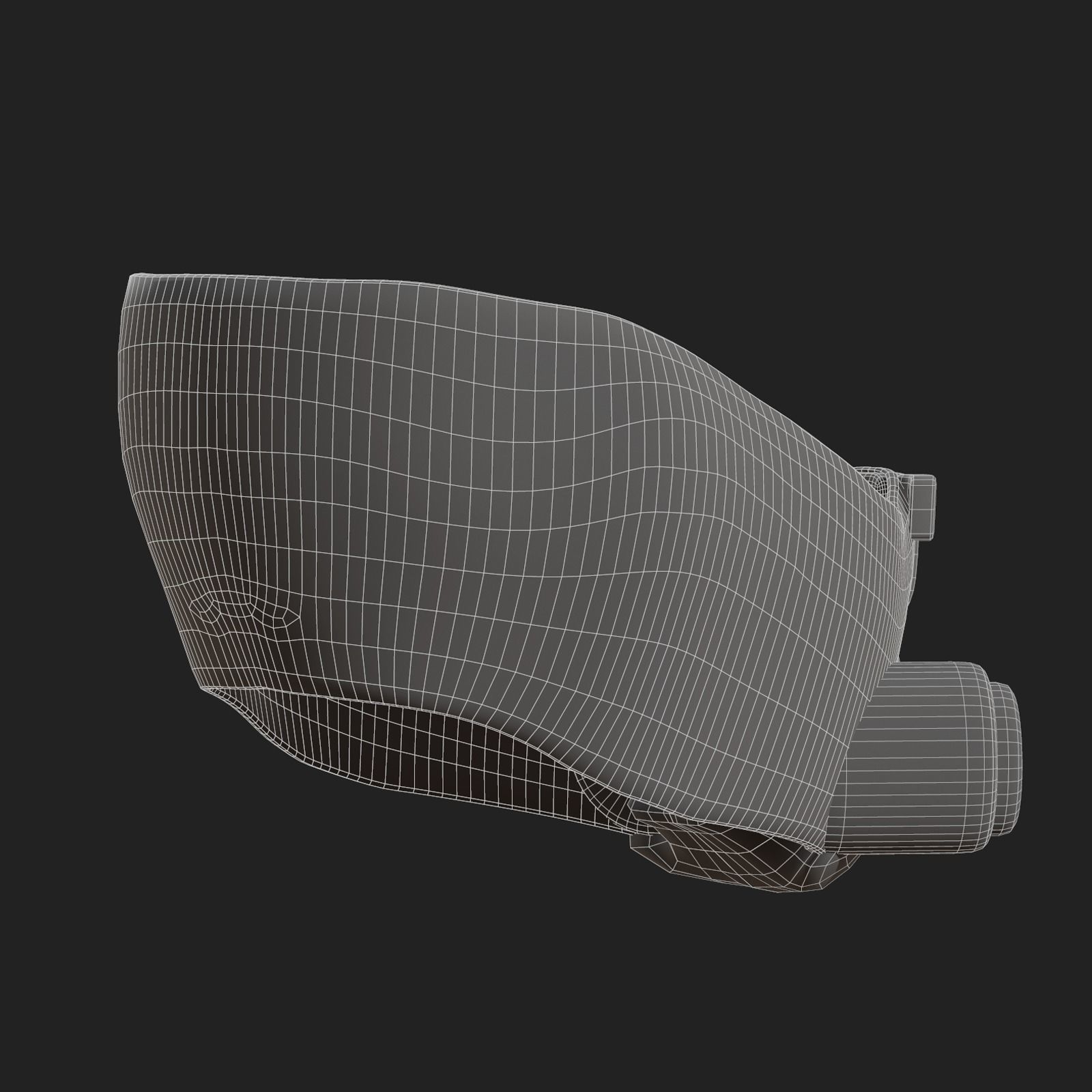 Gas mask respirator scifi futuristic 3d Low-poly 3D model_12