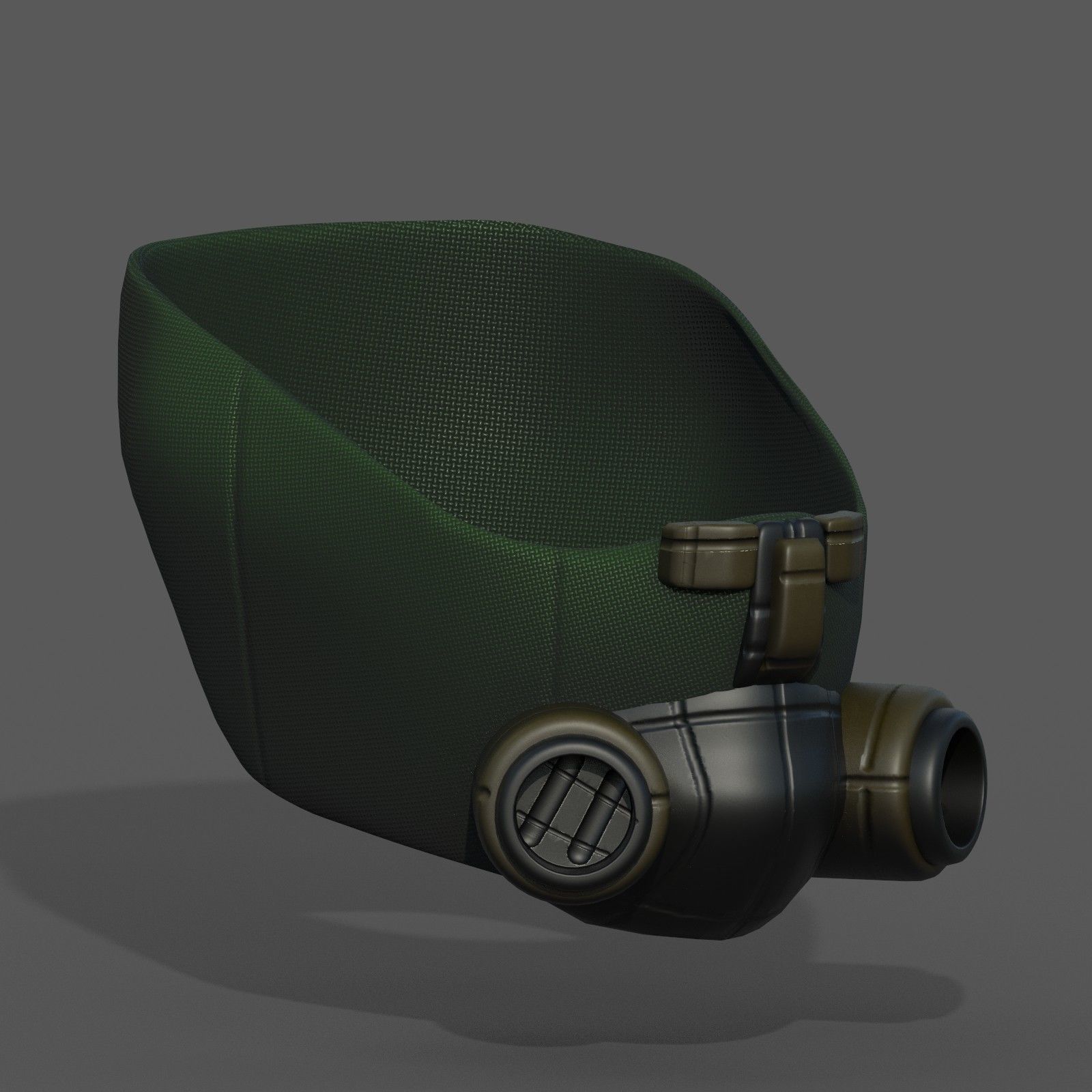Gas mask respirator scifi futuristic 3d Low-poly 3D model_6
