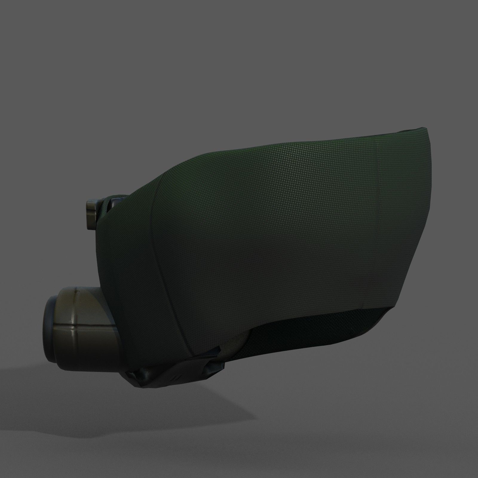 Gas mask respirator scifi futuristic 3d Low-poly 3D model_7