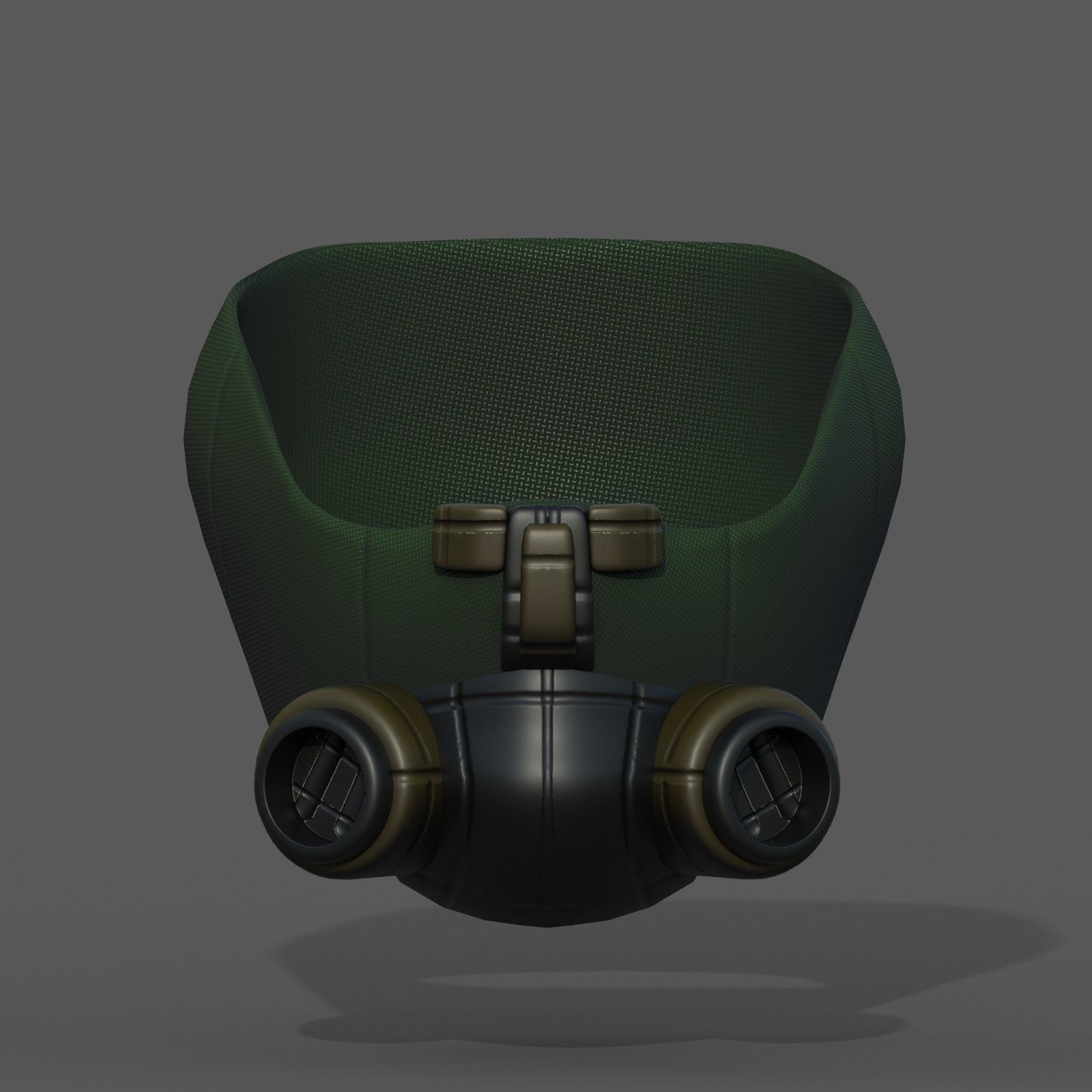 Gas mask respirator scifi futuristic 3d Low-poly 3D model_4