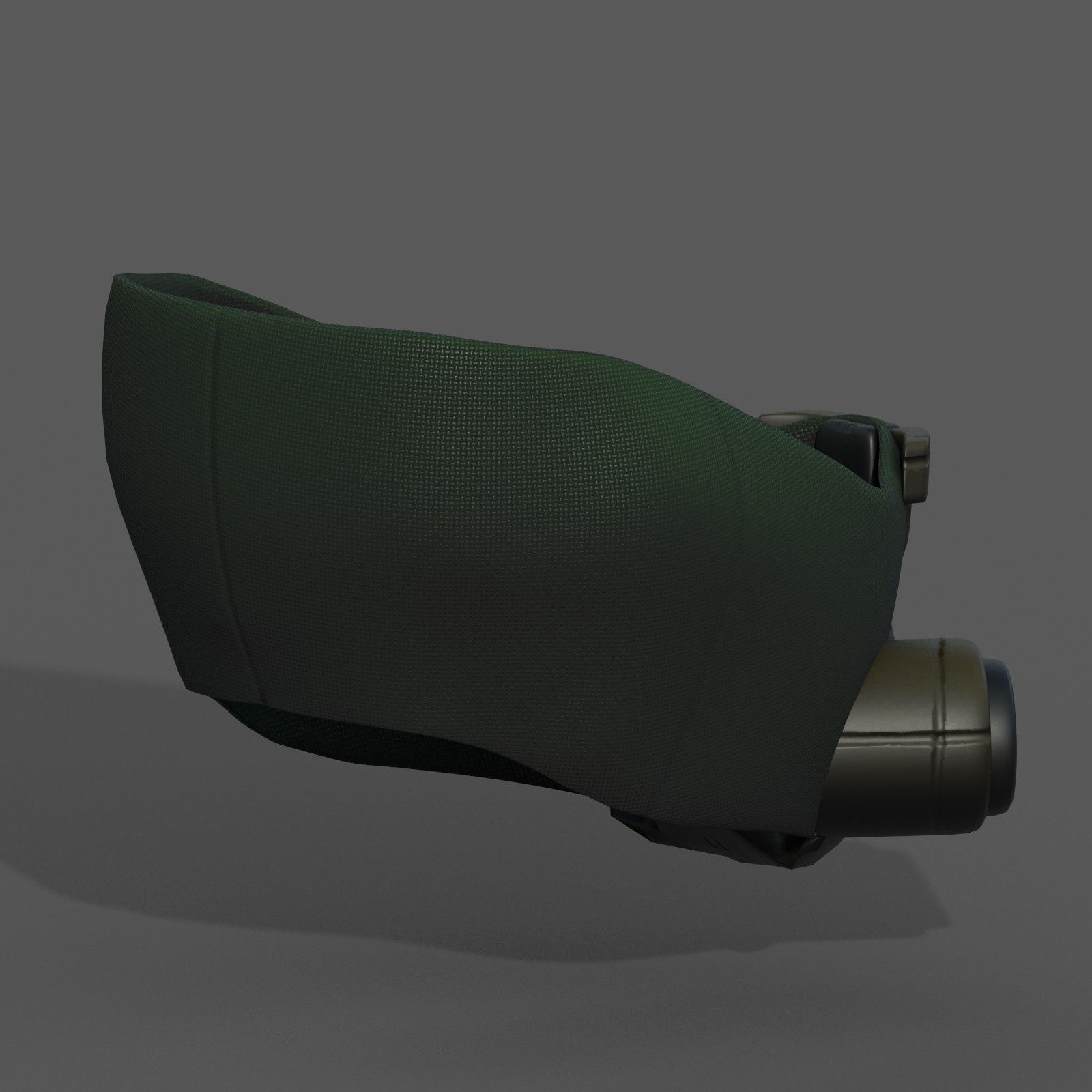 Gas mask respirator scifi futuristic 3d Low-poly 3D model_9