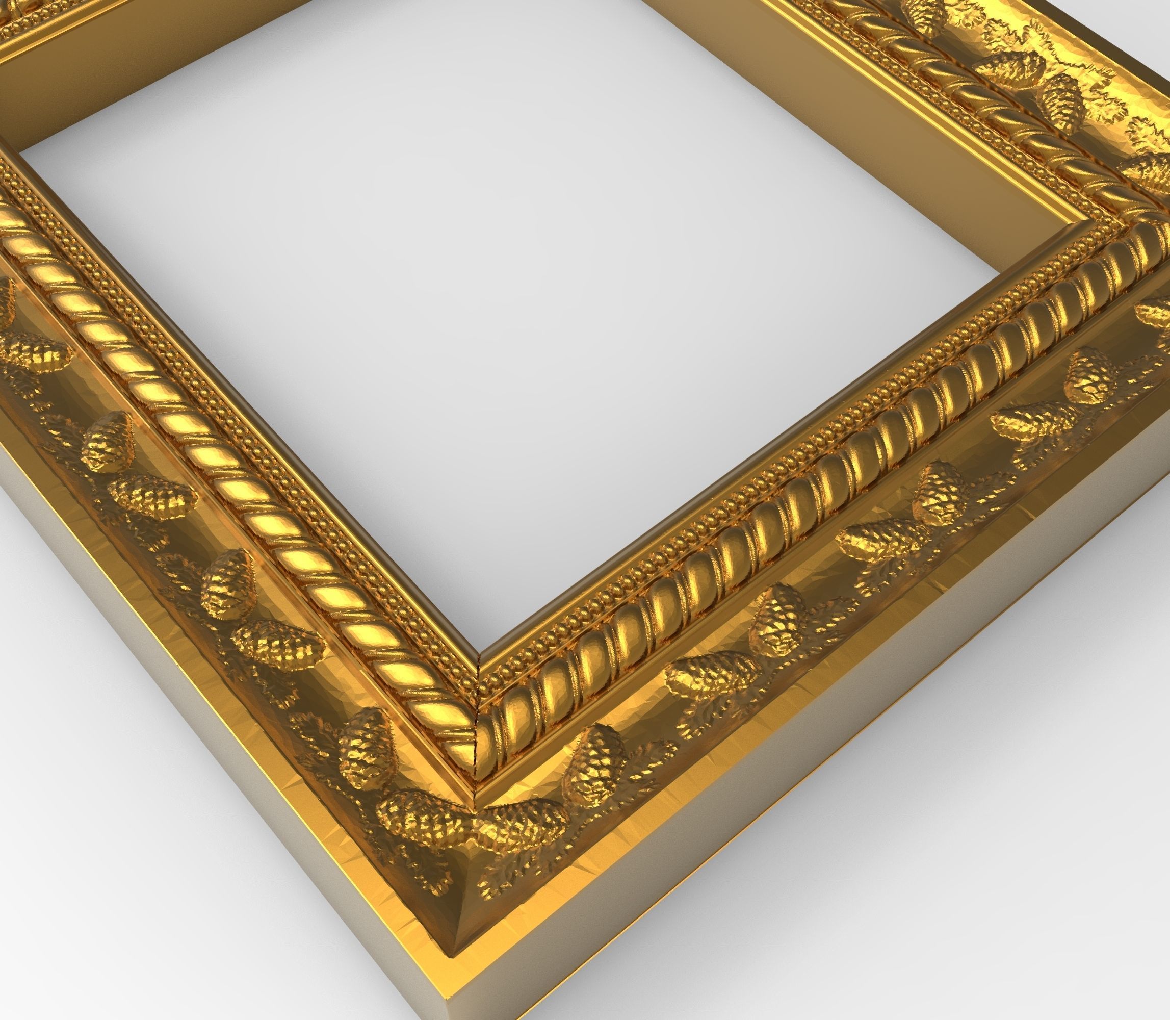 Carved Picture Frame 3D model_3