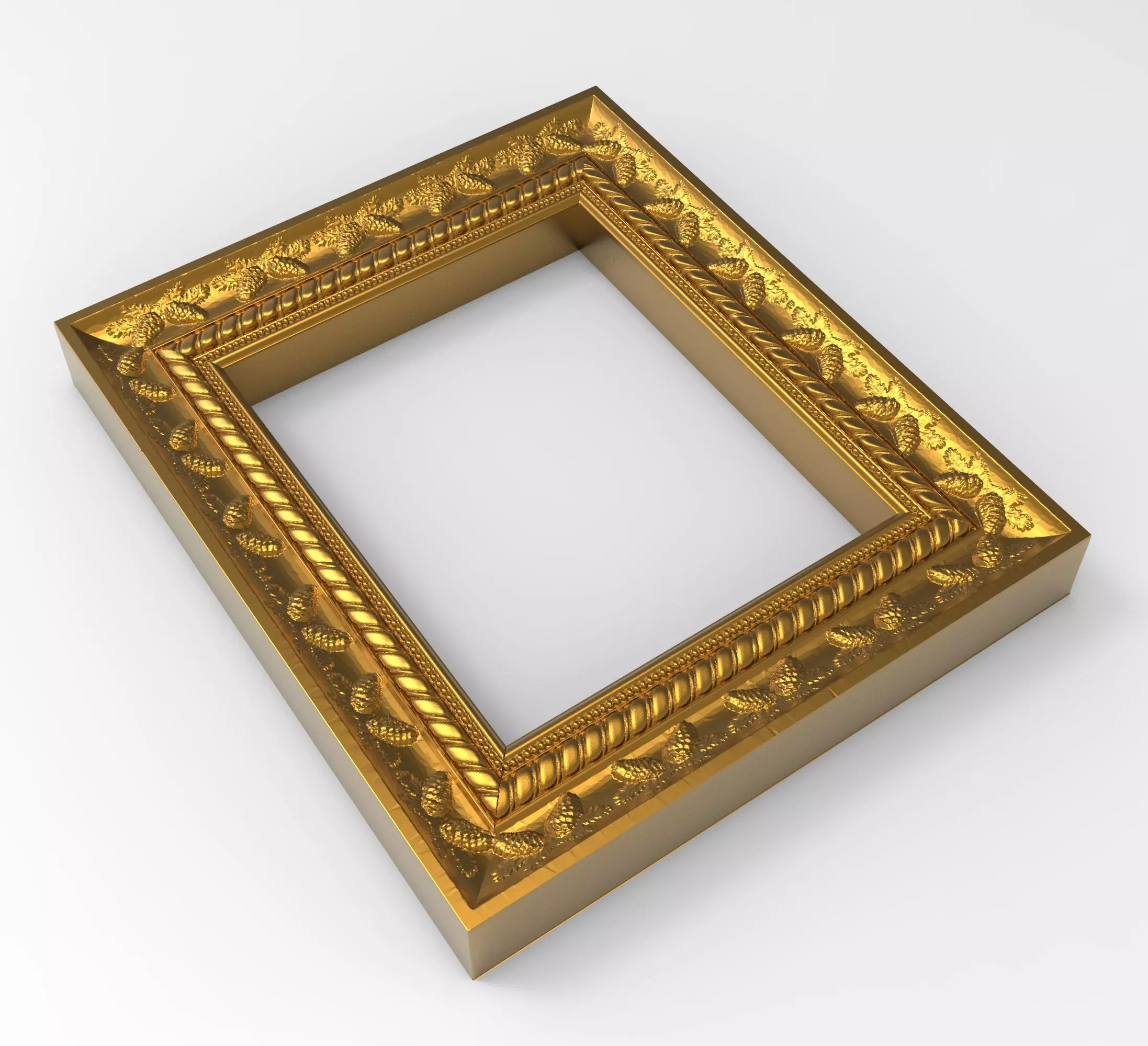 Carved Picture Frame 3D model_0