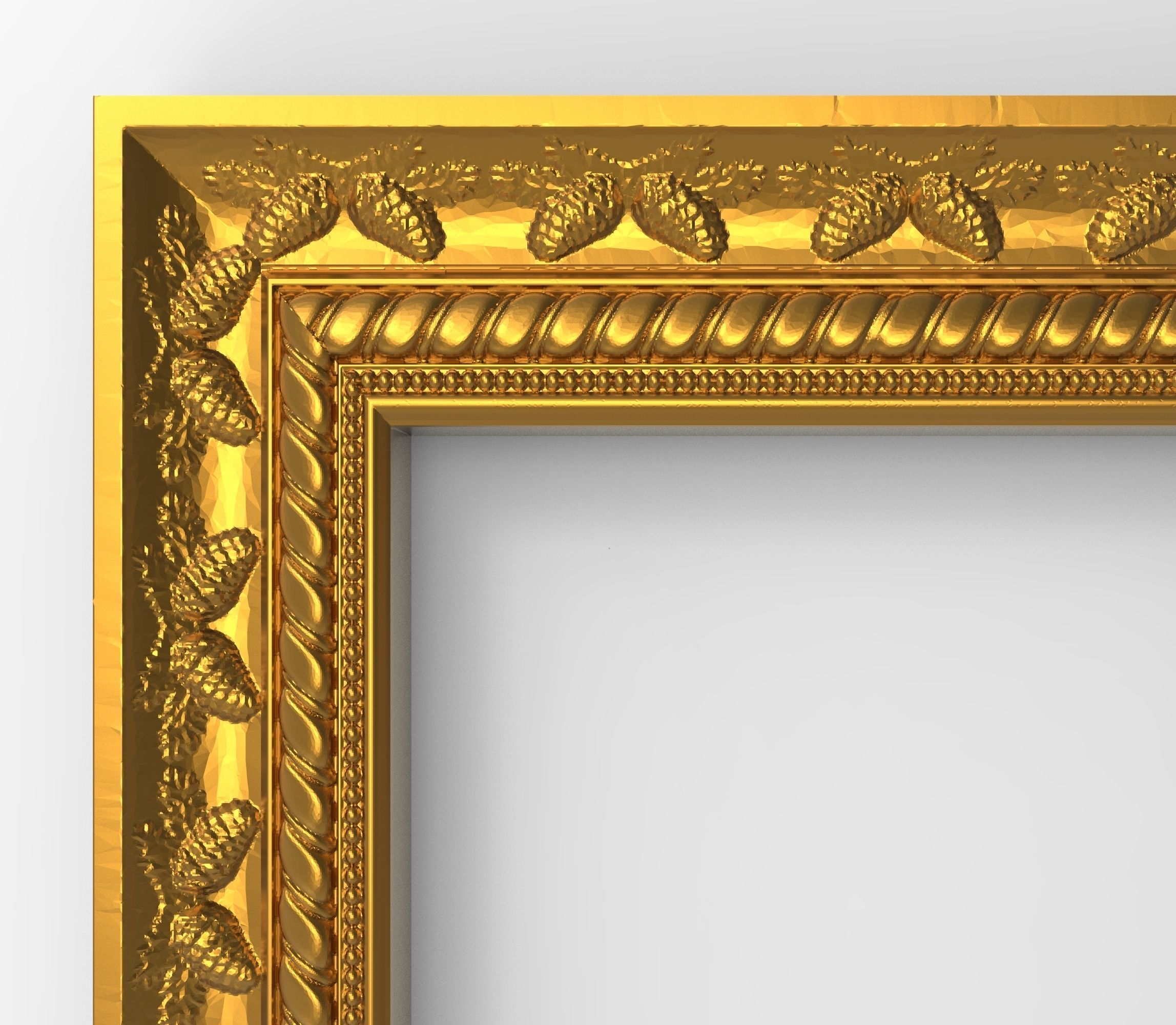 Carved Picture Frame 3D model_1