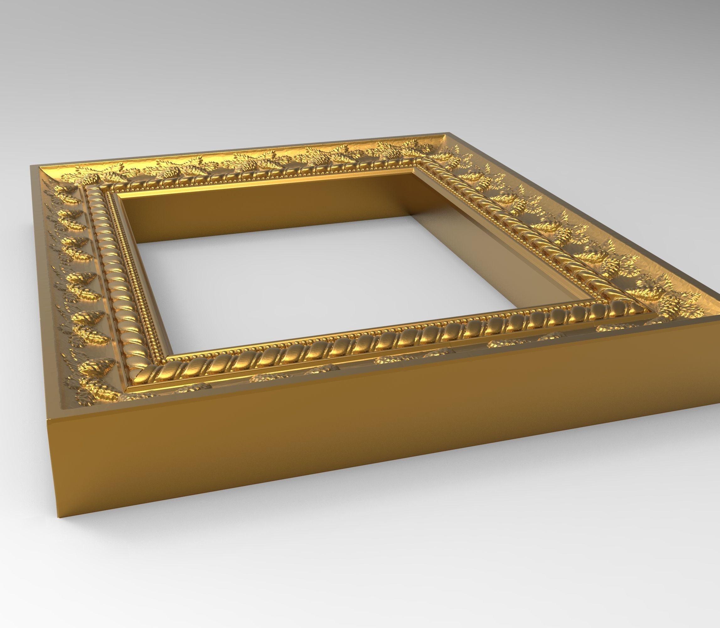 Carved Picture Frame 3D model_5