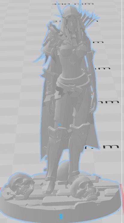 Femelle Elfe Chasseur  3D print model_4