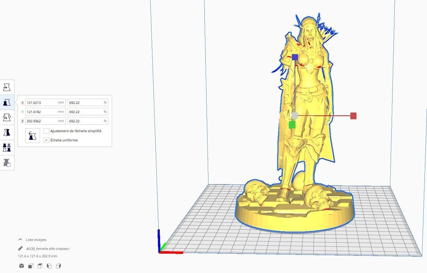 Femelle Elfe Chasseur  3D print model_1