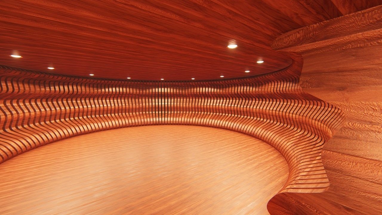 Rounded curved wall LS design 3D model_12