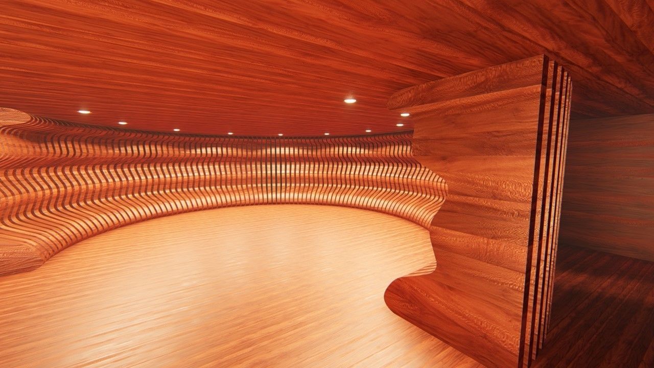 Rounded curved wall LS design 3D model_11