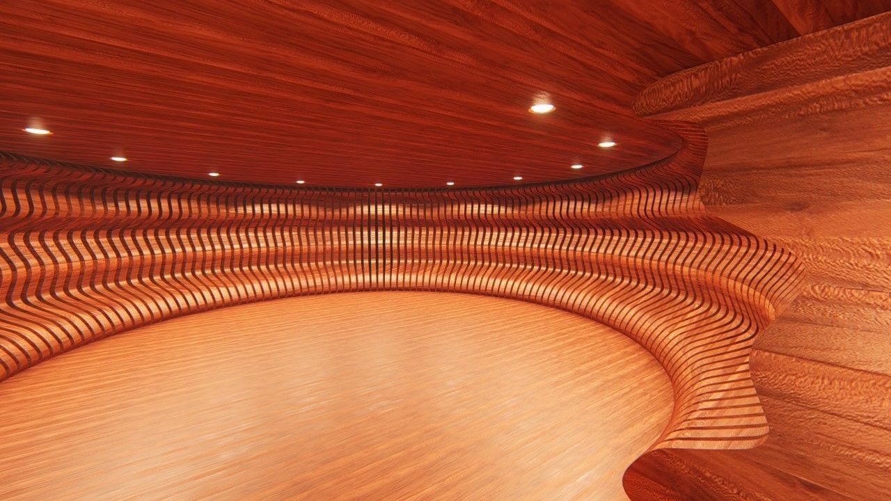 Rounded curved wall LS design 3D model_13