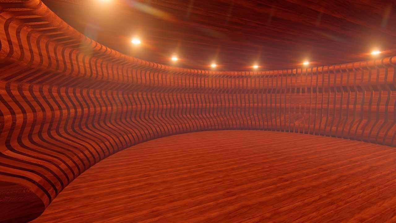 Rounded curved wall LS design 3D model_7