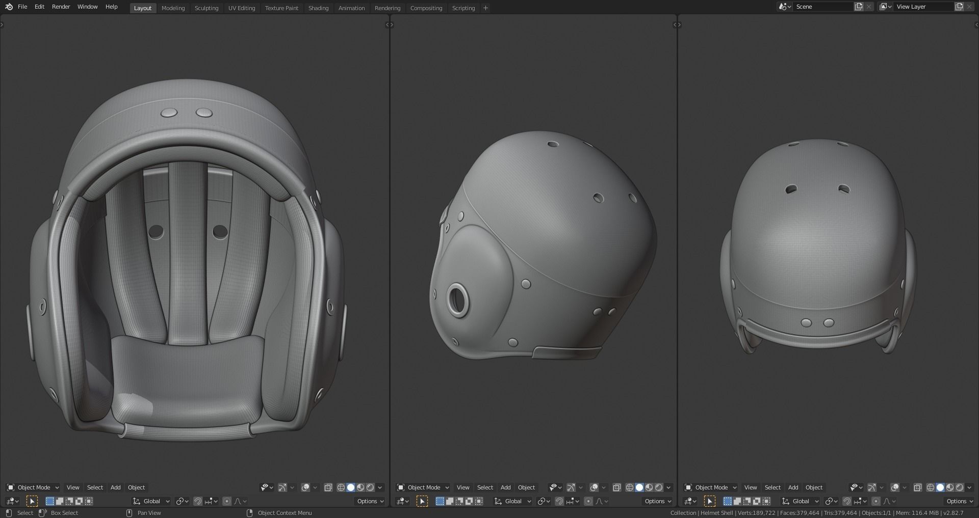 Vintage Football Helmet 3D print model_1