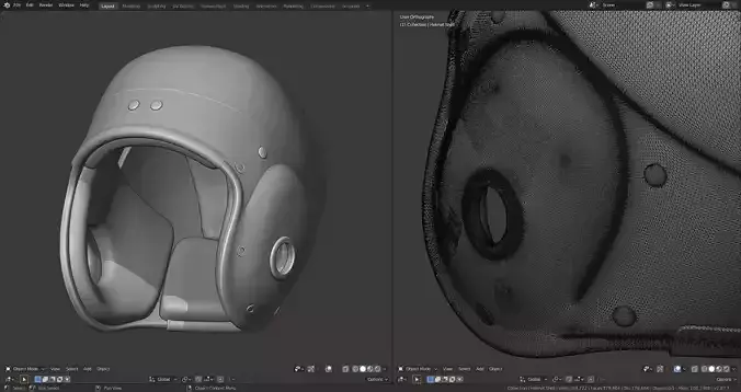 Vintage Football Helmet 3D print model
