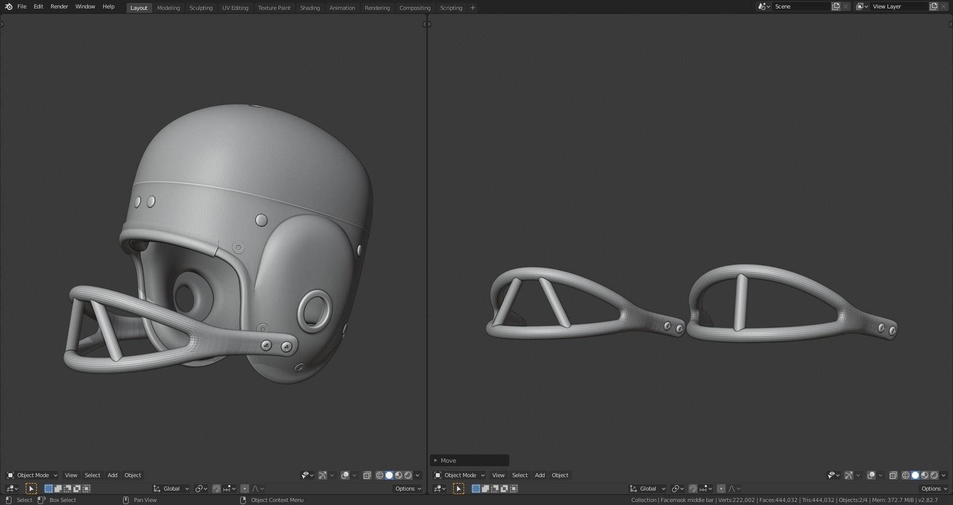 Vintage Football Helmet 3D print model_2