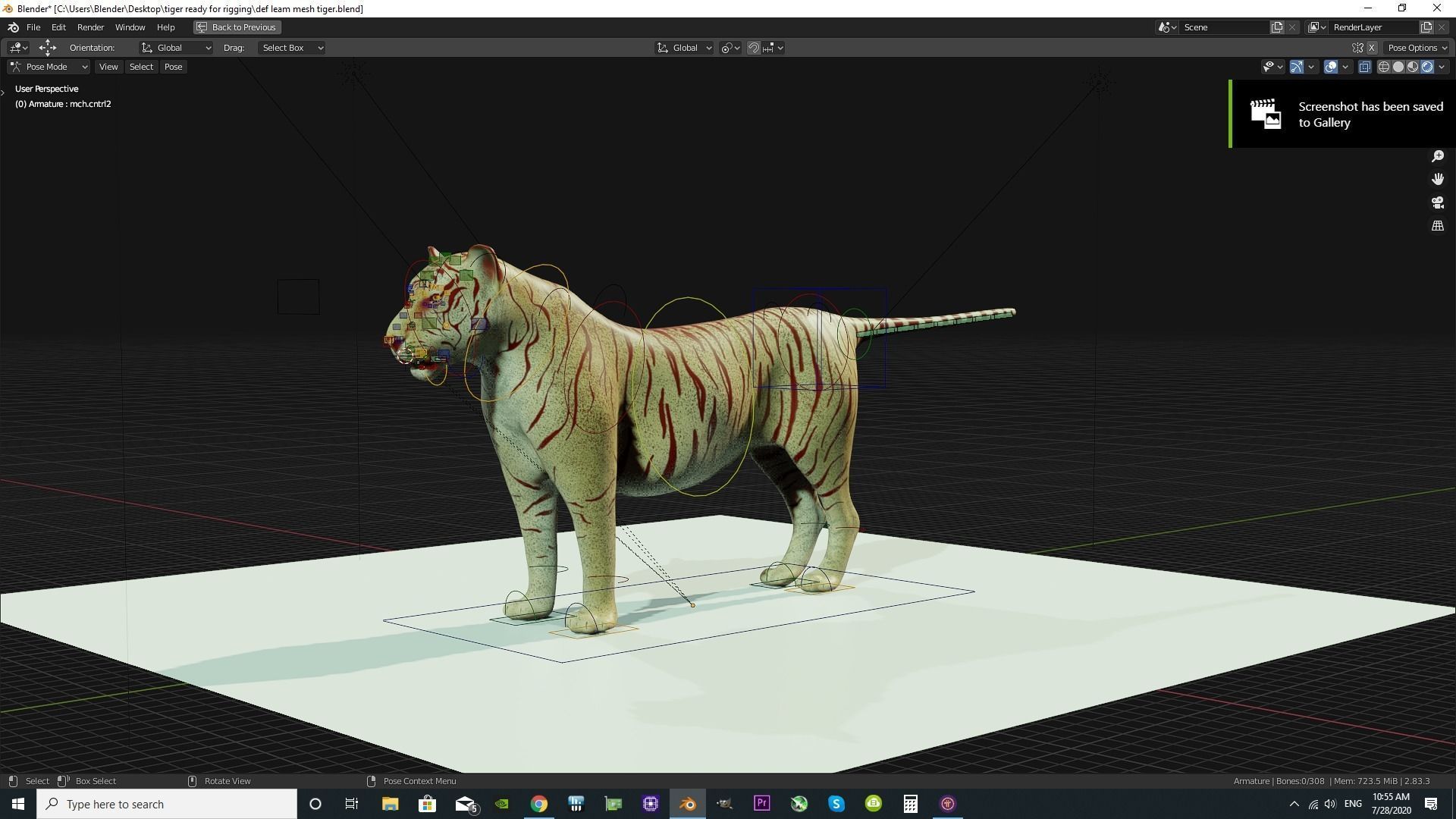 the Most Advanced Rigged Tiger for blender its Here Low-poly 3D model_16
