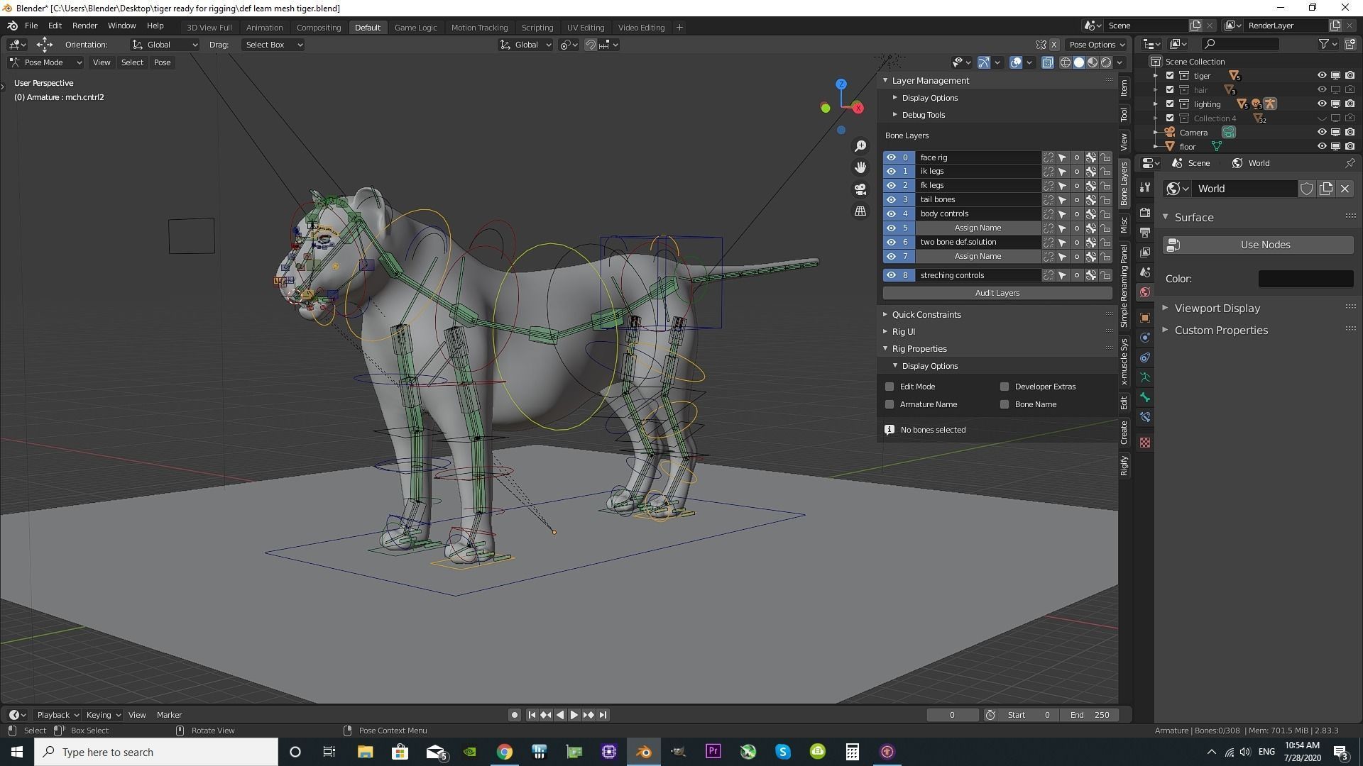 the Most Advanced Rigged Tiger for blender its Here Low-poly 3D model_10