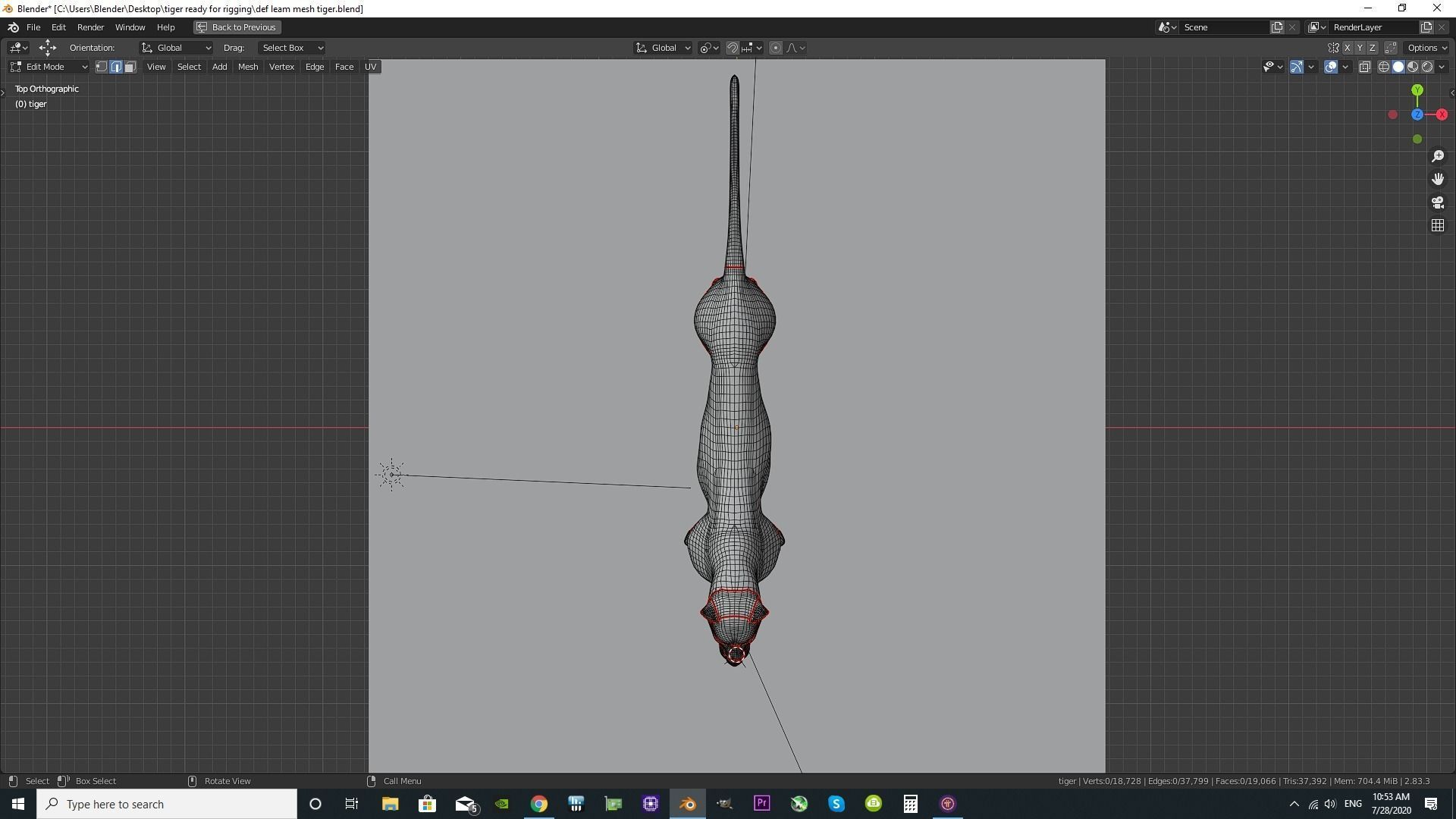 the Most Advanced Rigged Tiger for blender its Here Low-poly 3D model_9