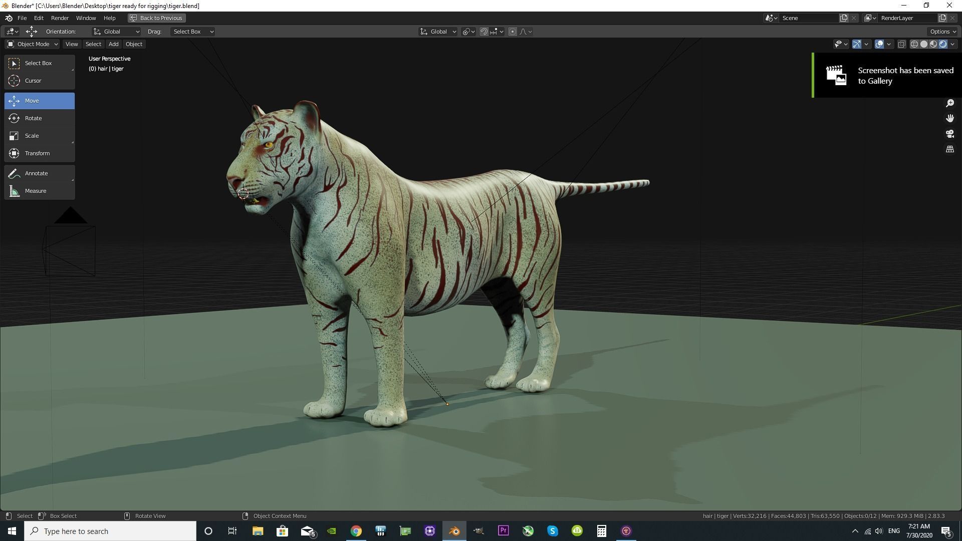 the Most Advanced Rigged Tiger for blender its Here Low-poly 3D model_5