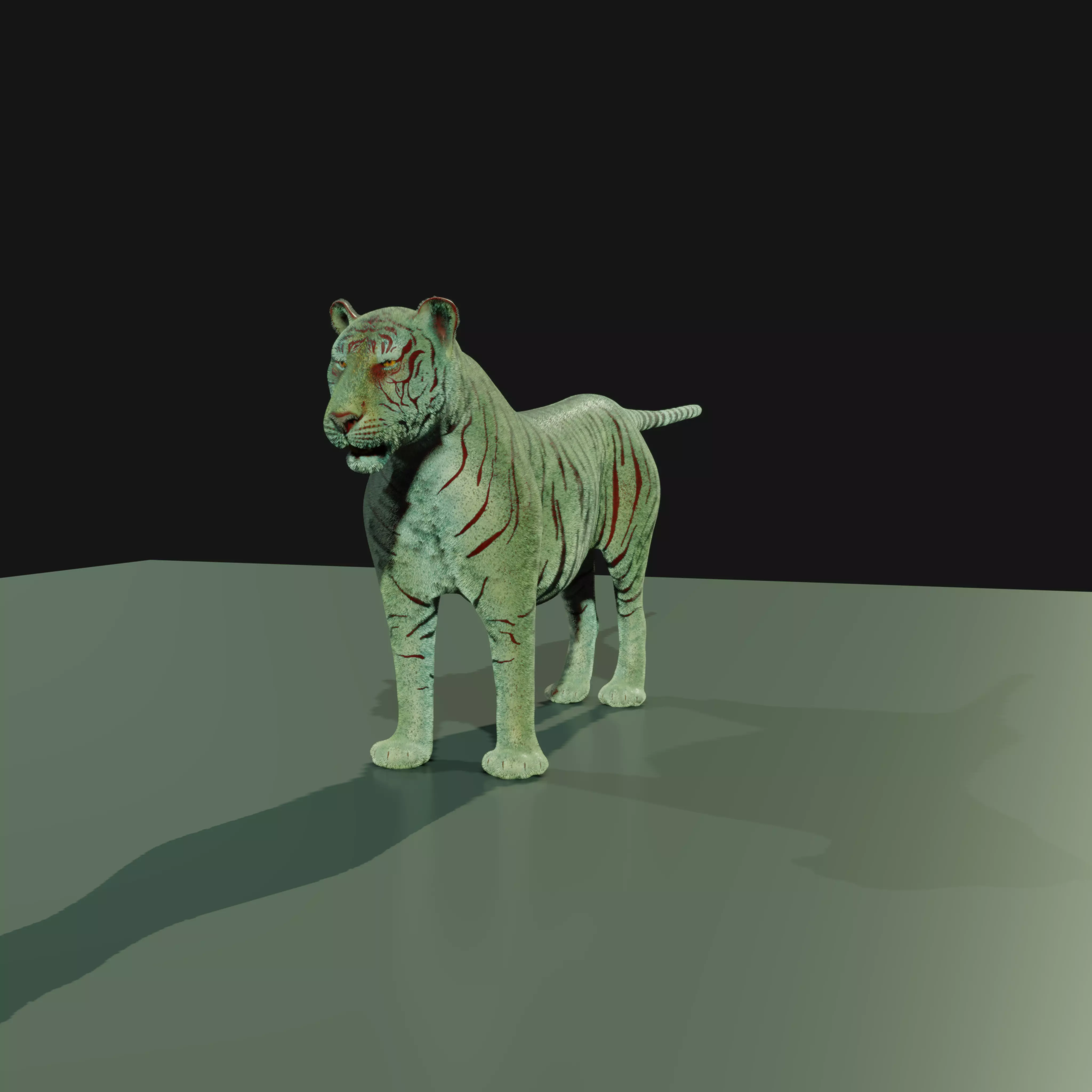 the Most Advanced Rigged Tiger for blender its Here Low-poly 3D model_0