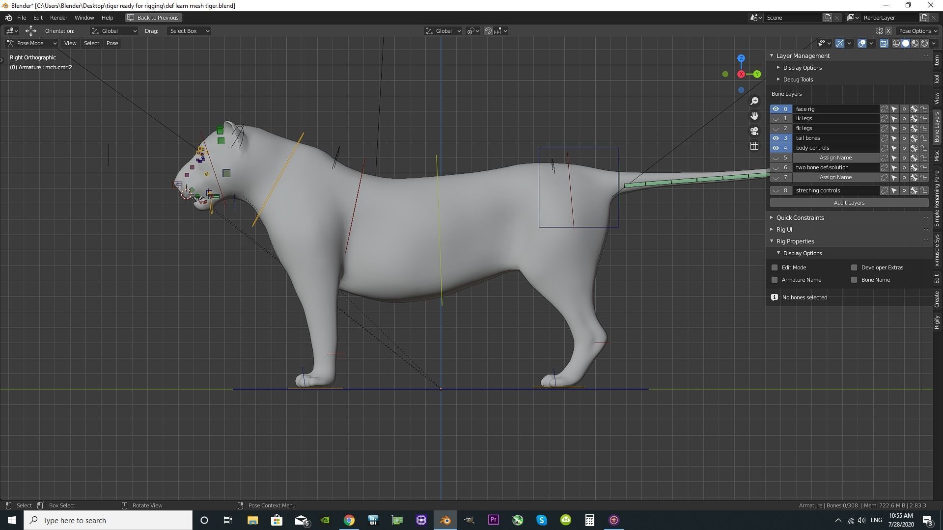the Most Advanced Rigged Tiger for blender its Here Low-poly 3D model_12