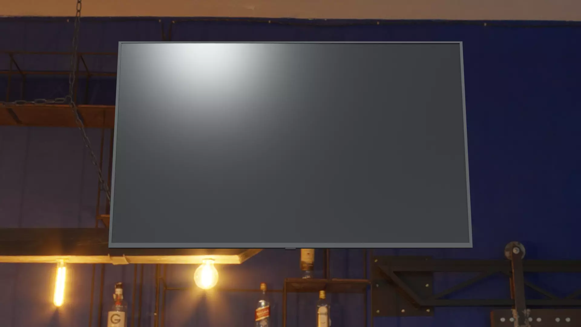 TV Model led panel in bar Low-poly 3D model