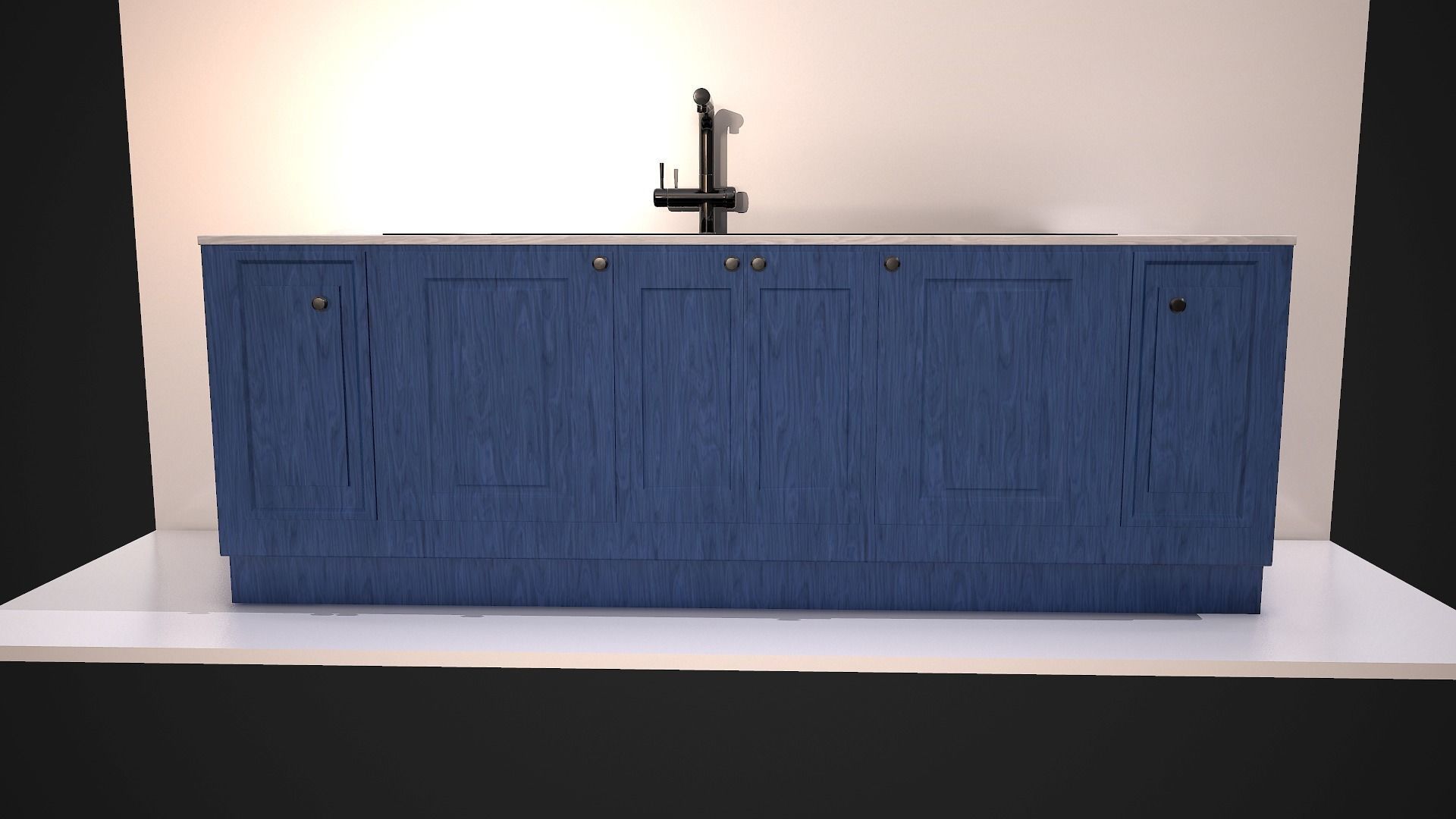 Kitchen Sink Unit - 3 Textured Versions Low-poly 3D model_8