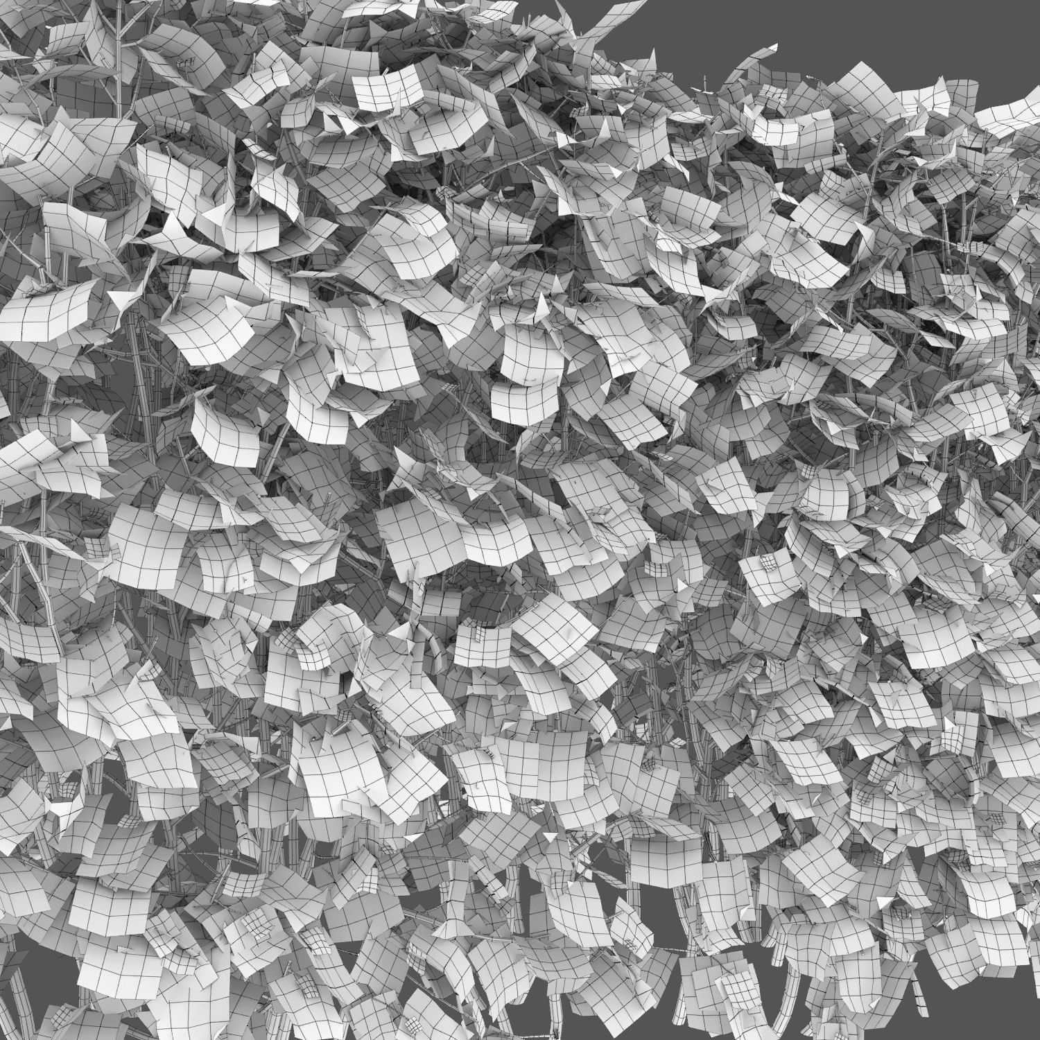 Physocarpus opulifolius hedge 01 3D model_3