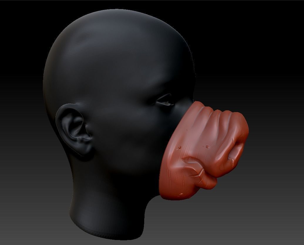 Stylized Pig Mask for 3d print 3D print model_1