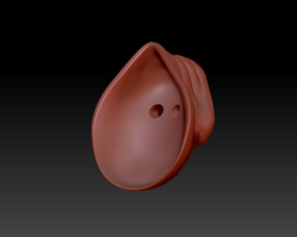 Stylized Pig Mask for 3d print 3D print model_4