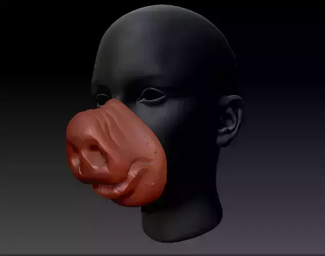 Stylized Pig Mask for 3d print 3D print model
