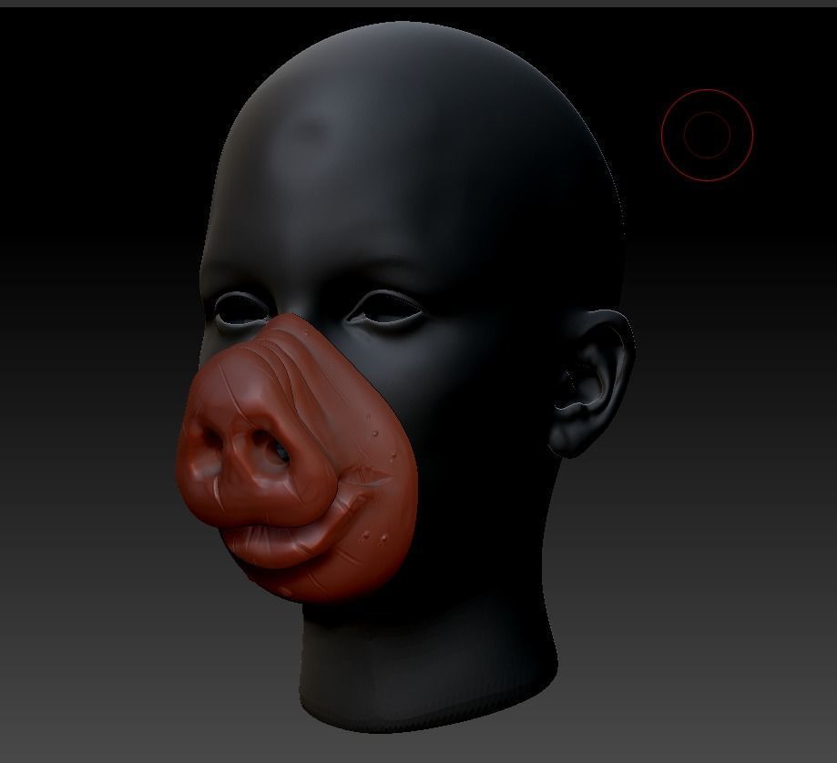 Stylized Pig Mask for 3d print 3D print model_3