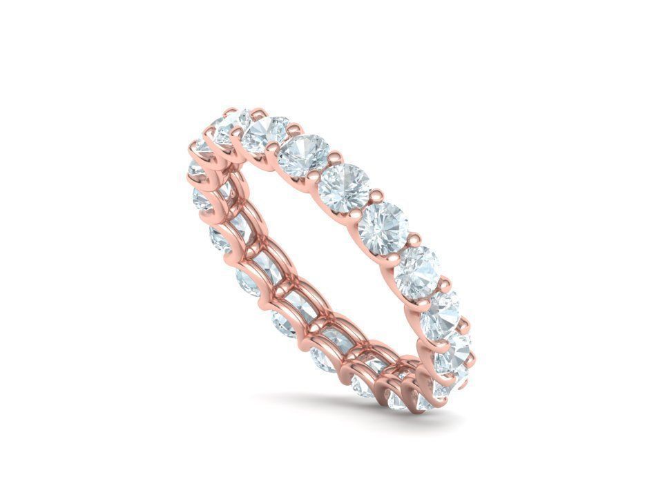 Diamond Eternity Ring 3d model version3 3D print model_4