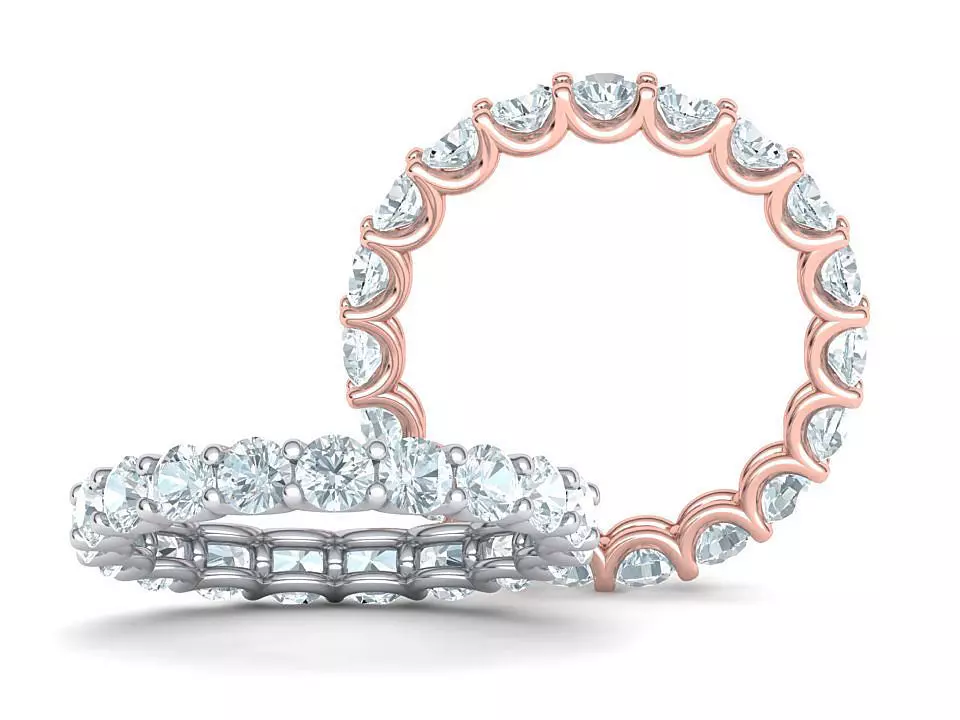 Diamond Eternity Ring 3d model version3 3D print model_0