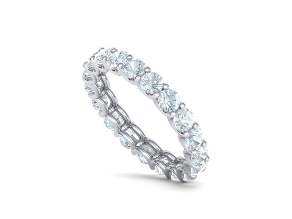Diamond Eternity Ring 3d model version3 3D print model_2