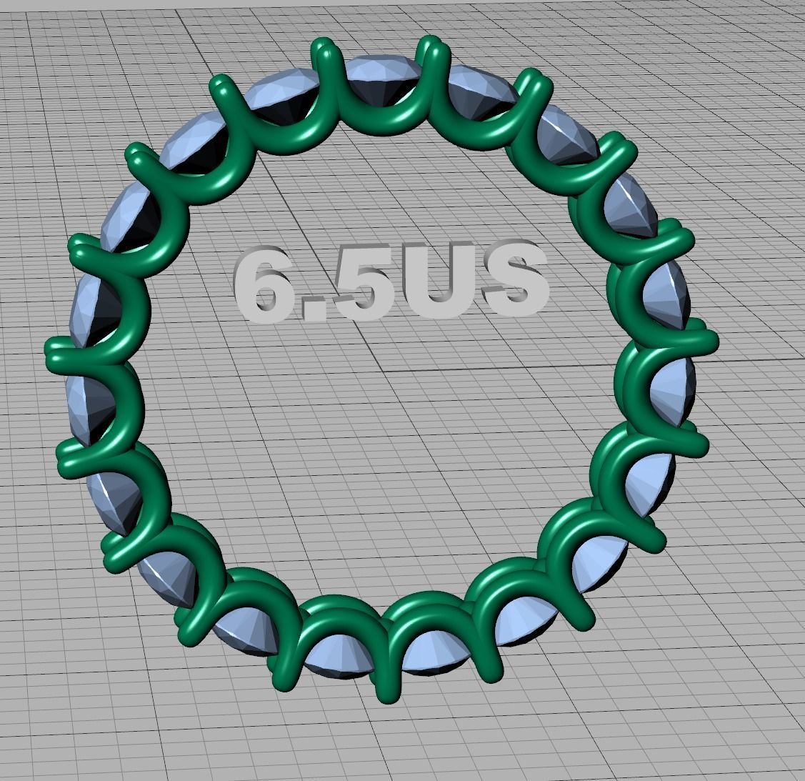 Diamond Eternity Ring 3d model version3 3D print model_13