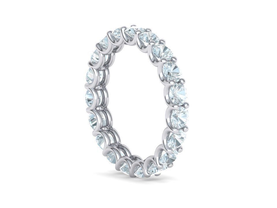 Diamond Eternity Ring 3d model version3 3D print model_5