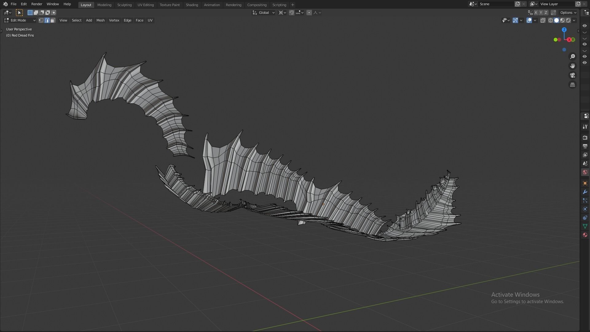 Flying Dragon Model Low-poly 3D model_18