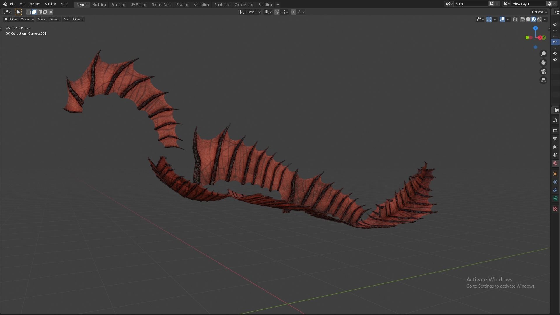Flying Dragon Model Low-poly 3D model_19