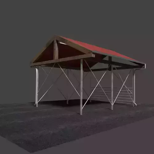 Carport barn with roof