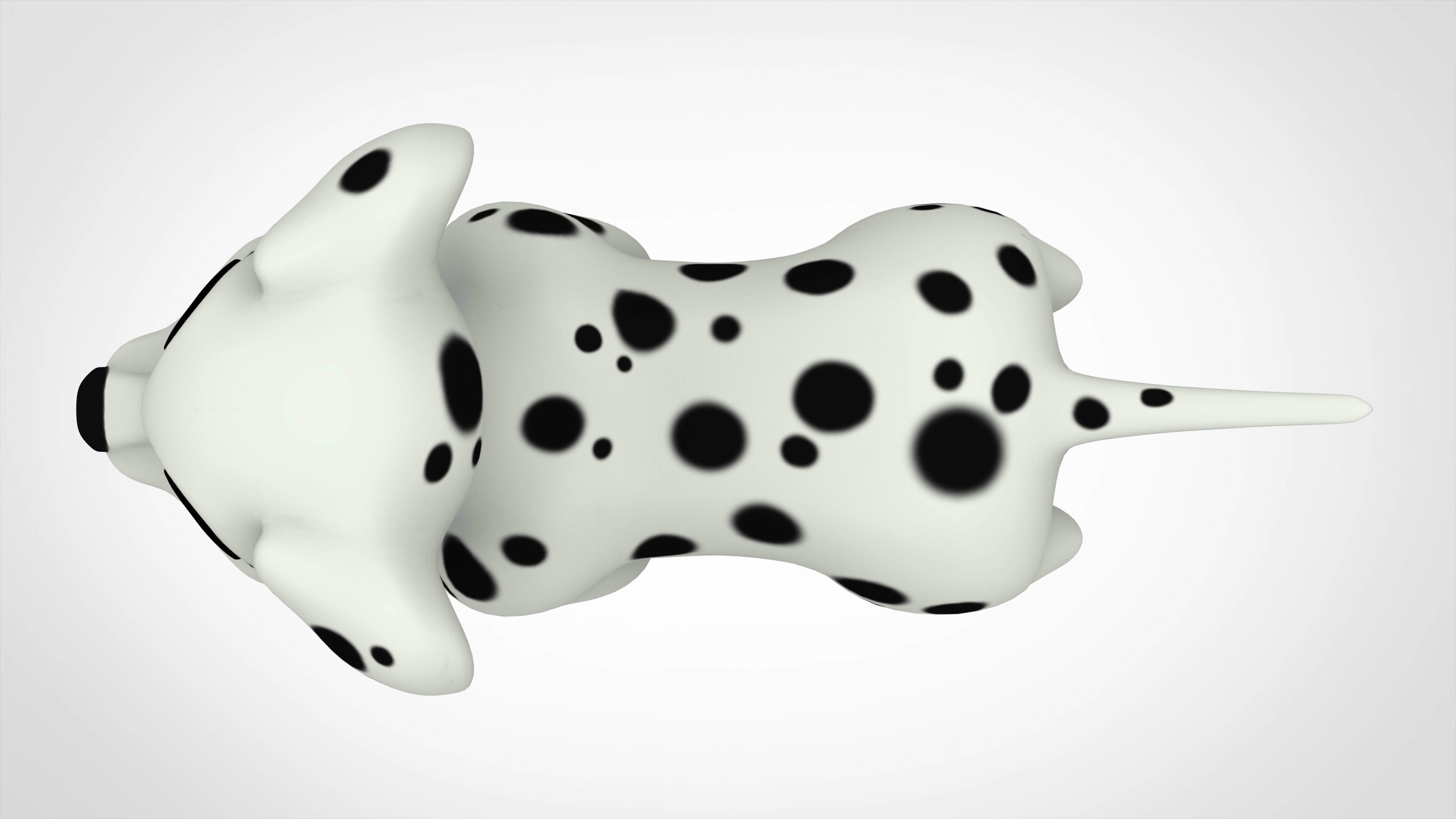 Dalmatian Puppy Low-poly 3D model_4