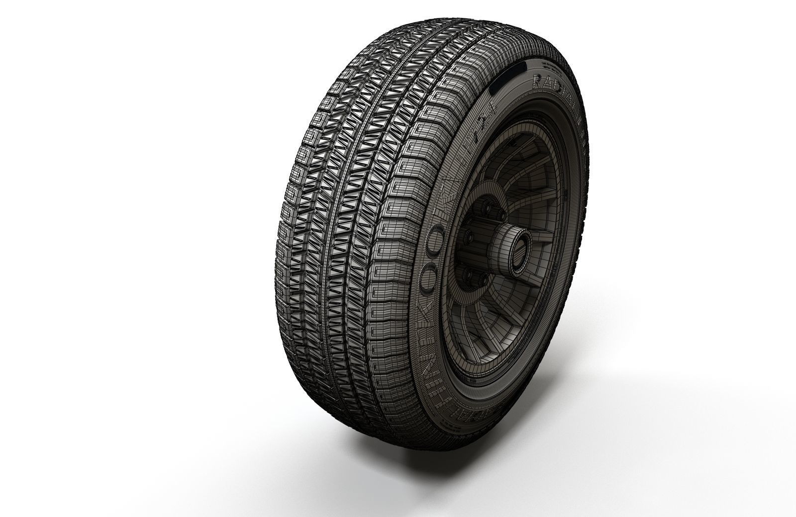 Jeep highpoly wheel 3D model_9
