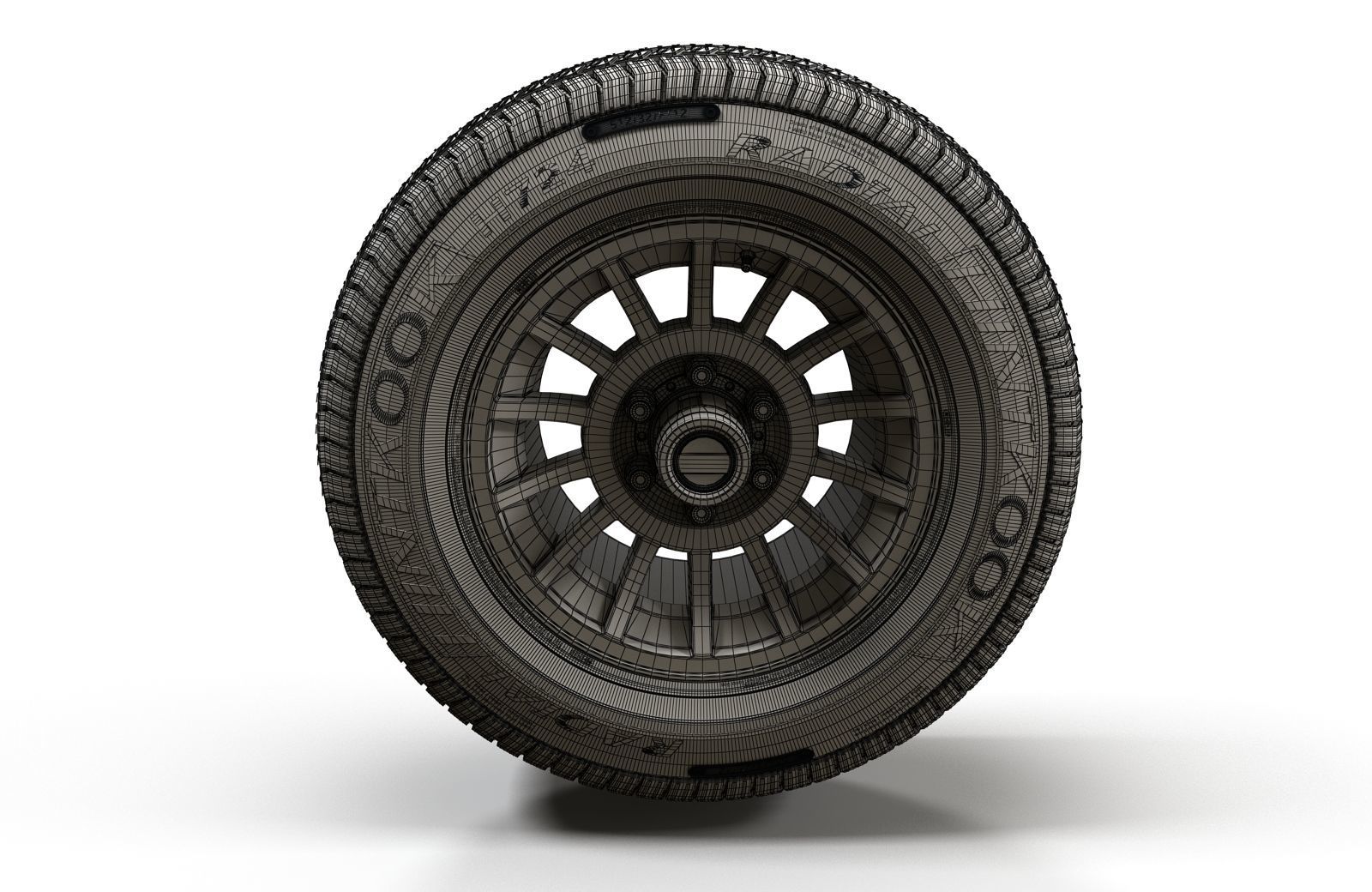 Jeep highpoly wheel 3D model_8