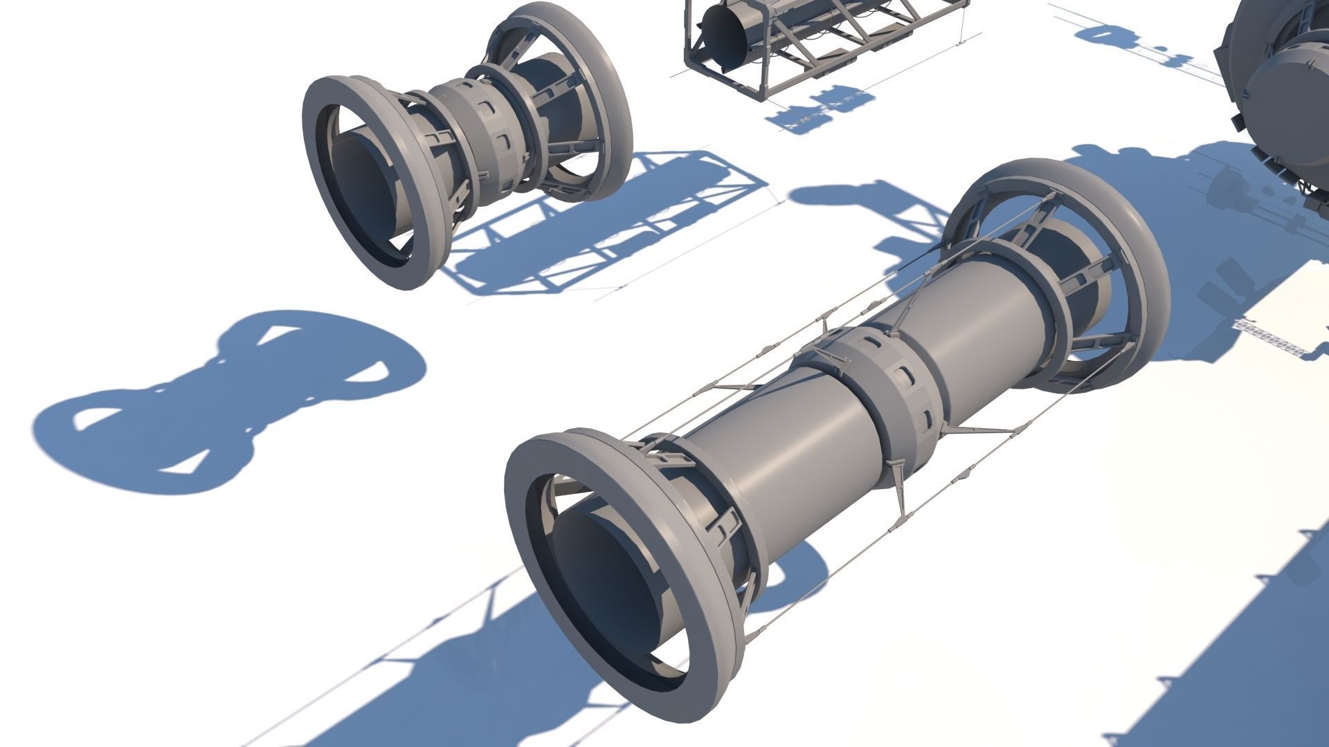 Sci Fi Space Station Set 3D model_5
