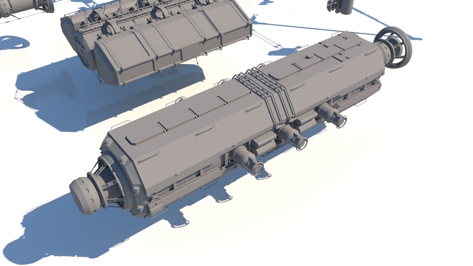 Sci Fi Space Station Set 3D model_3