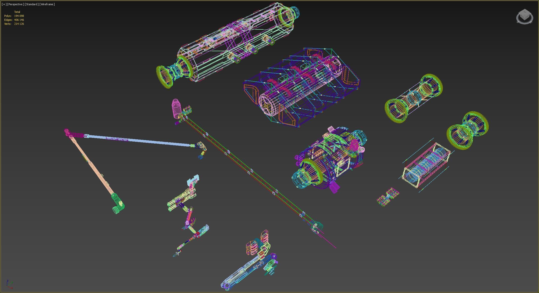Sci Fi Space Station Set 3D model_13