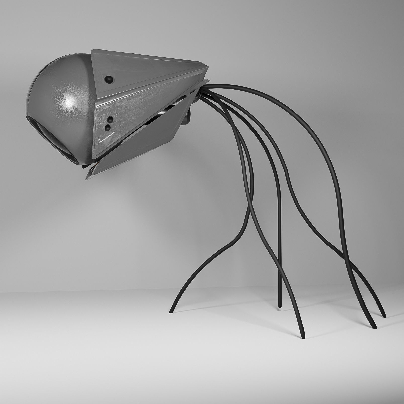 Cyberpunk Scifi Drone Robot 3d model 3D model_1