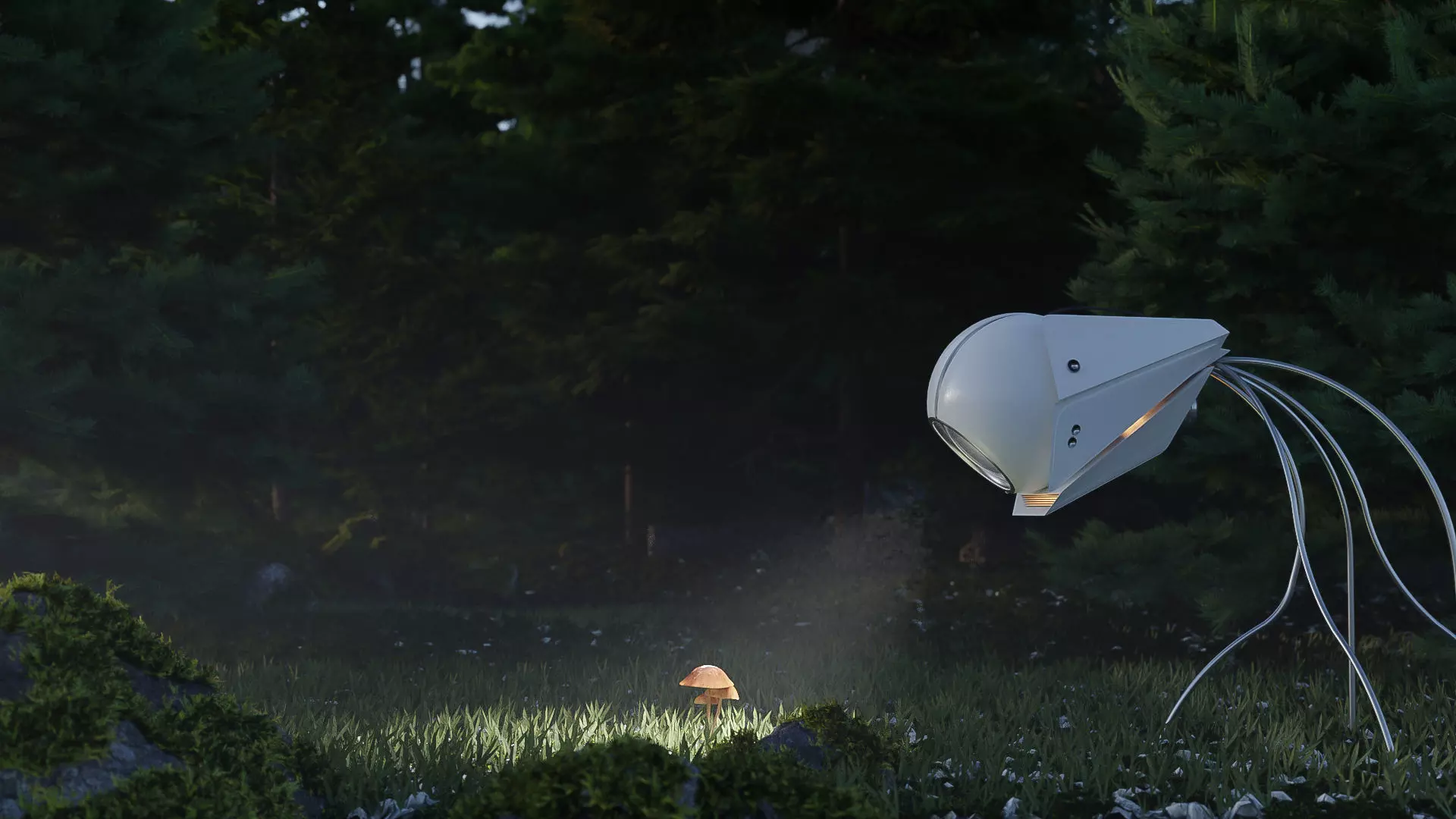 Cyberpunk Scifi Drone Robot 3d model 3D model_0