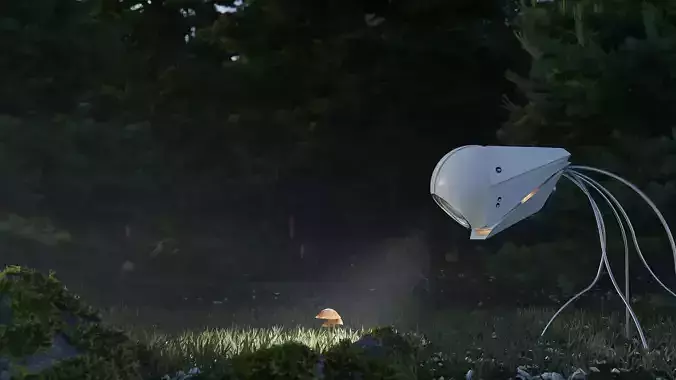 Cyberpunk Scifi Drone Robot 3d model 3D model