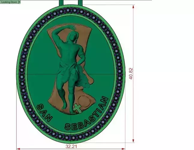 Saint Sebastian Medal 3D print model